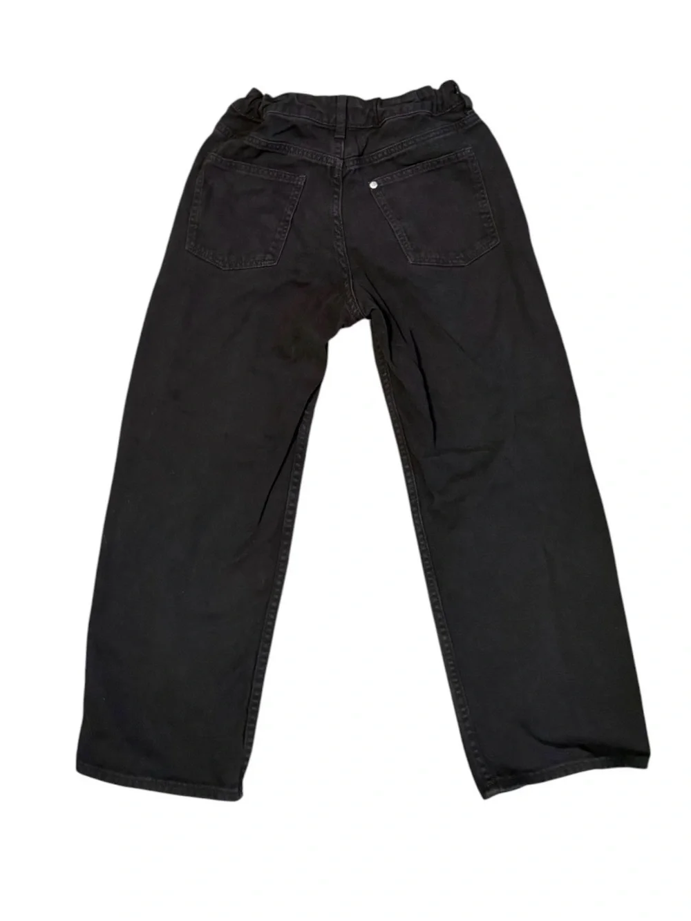 H&M Black Loose Fit Straight-Leg Jeans